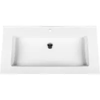 Bally Beta Solid Surface Enkele Wastafel 60cm Acryl Wit