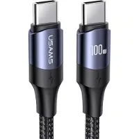 247cases.nl Fast Charge 100W PD USB-C Snellaad Kabel 5A Gevlochten Nylon 3 Meter
