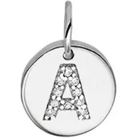 Trendjuwelier huiscollectie Bedel Letter A Zirkonia Zilver