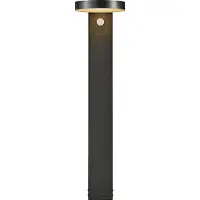 Nordlux Rica rond-tuinpaal-solar-LED module-zwart
