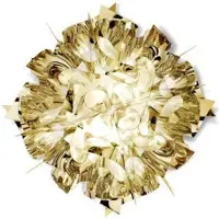 Slamp Design plafondlamp VELI, dimbaar, messing / goud, Woon-/ Eetkamer, Kunststof, Design, plafondlamp design