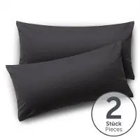Blumtal - Set Van 2 Kussenslopen - Superzachte Premium Jersey Kussenhoes - 100% Katoen - 40 x 60 cm - Antraciet