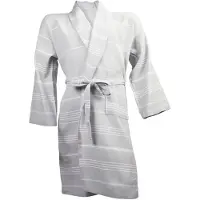 The One Towelling Hamam Badjas Licht Grijs - L/XL