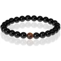 Memphis kralen armband Black Onyx Natural Stone
