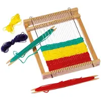 Goki Weefgetouw - Hout - 19X22Cm - 6 Delen - 6 Jaar