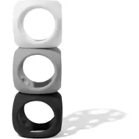 Moluk soft grip ballen 3 delig zwart/grijs/wit