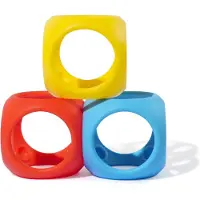 Moluk soft grip ballen 3 delig rood/blauw/geel