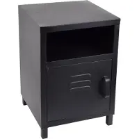 Loft42 Mira Industrieel Nachtkastje - Metaal - Zwart - 51x35x35