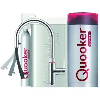 Quooker Cube Flex round RVS met Combi+ resevoir