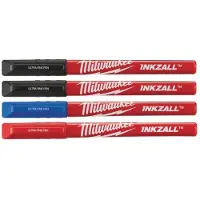 Milwaukee Markeerstift - - Inkzall 48223165 - Punt 0,6 mm - Water-/vlekbestendige inkt - Verpakking van 4