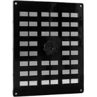 Nedco Schuifrooster 25x20cm Alu Zwart + Gaas