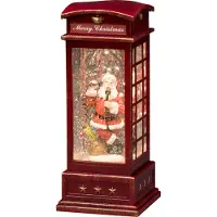 Konstsmide Kerstlantaarn telefooncel met kerstman | | 25 cm