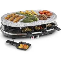 Klarstein Steaklette gourmetgrill 1500 W graniet-natuursteenplaat 8 personen