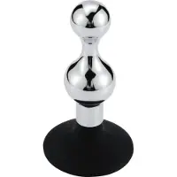 Kiotos Buttplug aluminium in zandloper-vorm met zuignap