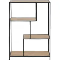 Molecule Actona Seaford Boekenrek Metalen Frame Wild Eik Planken