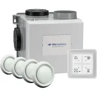 Itho Daalderop CVE-S eco fan ventilator box alles-in-1 pakket HP 415m3/h + vochtsensor + RFT auto + 4 ventielen - perilex stekker