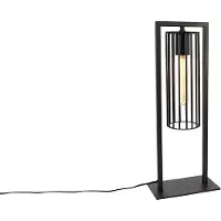 QAZQA Moderne tafellamp zwart - Balenco Wazo
