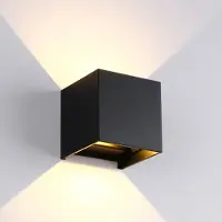 LumenXL Badkamer wandlamp Daisy mat zwart - dim-to-warm