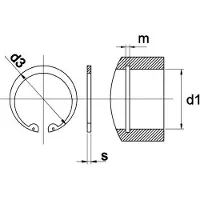 Kobout Borgring Din472 12X1Mm V Boring - 100 stuks
