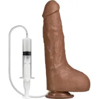 Doc Johnson Spuitende Dildo - 30 ml brown