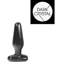 Dark Crystal Buttplug 13,5 x 4 cm - zwart