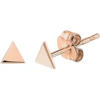 The fashion jewelry collection Oorknoppen Driehoek - Roségoud