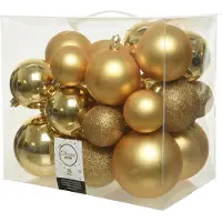 Molecule Decoris Shatterproof Kerstbal Licht Goud 10cm