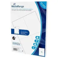 MediaRange Multifunctioneel etiketten MRINK143 Wit 10,5 cm 50 Vellen à 4 Etiketten