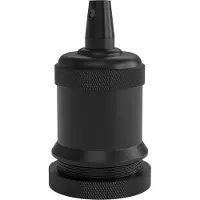 Calex E27 Lamphouder | Max 60W | Peak Model | Aluminium Mat Zwart