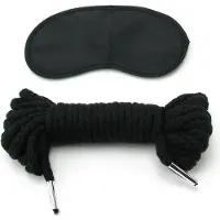 Pipedream Fetish Zijdezacht Touw - zijdezacht shibari bondagetouw (10 m, zwart)