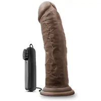 Dr Skin Dr. Skin - Dr. Joe Vibrator Met Zuignap 20 cm - Chocolate - Bruin