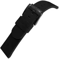 Marc Coblen Siliconen Rubber Horlogebandje 22mm geschikt voor Samsung Galaxy Watch / Gear S3 / Garmin Vivoactive / Huawei Watch GT - Zwart met Zwarte Gesp