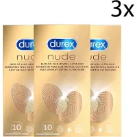 Durex Condooms Nude 10st - 3 Stuks - Voordeelverpakking