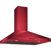 Wiggo WE-E543R(RB) - Wandschouw Afzuigkap - 50cm - Rood