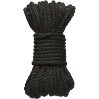 Doc Johnson KINK - 6mm Hemp Bondage Rope - 50 Ft. Black