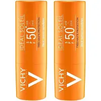 VICHY Idéal Soleil Stick Gevoelige Zones Zonnebrand SPF50+ - 2x9ml - Hoge Bescherming