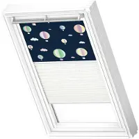 Velux Verduisterend Rolgordijn Dfd P10 4666swl - Manueel - Heteluchtballons Wit