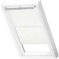 Velux Origineel Verduisterend Rolgordijn Plus Plissé (DFD) Wit Kozijn, MK04, Wit