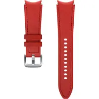 Samsung Hybride Lederen Band 20mm M/L Rood (20 mm, Leer, Galaxy Horloge, Galaxy Watch 4), Horlogebandjes, Rood