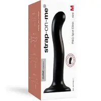 Strap-On-Me - G-spot En P-spot Dildo - Zwart - Maat M