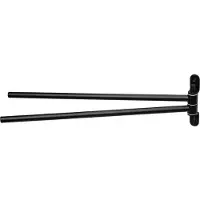 Haceka Handdoekhouder Ixi Dubbel Draaibaar 39 cm Mat Zwart