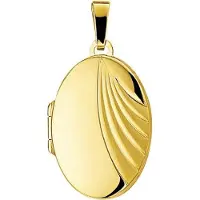 The Jewelry Collection Medaillon Poli/mat - Goud