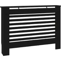 vidaXL Radiatoromsluiting, zwart, 112x19x81,5 cm, MDF