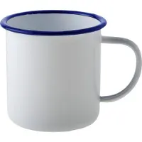 COSY&TRENDY Drinkbeker Met Oor - Geëmailleerd Staal - Ø 8.5 cm x 9.5 cm - Wit
