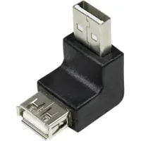 Logilink USB naar USB adapter / haaks naar beneden - USB2.0 / zwart