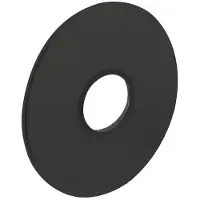 Intersteel Rozet renovatie zelfklevend plat 55x2mm - RVS/mat zwart