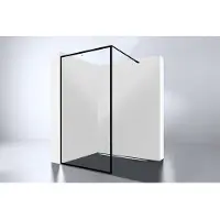 Best design Inloopdouche For-You 100x200 cm 8 mm Nano Easy Clean Zwart