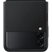 Samsung Galaxy Z Flip 3 Back Cover Leer Zwart