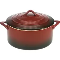 COSY&TRENDY Cosy & Trendy Red Ovenschotel Met Deksel - Rond - 0L2 - Ø 10 cm x 5 cm