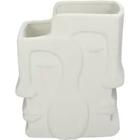 HD Living Vaas Face White 9,3 x 17,5 x 20,8 cm